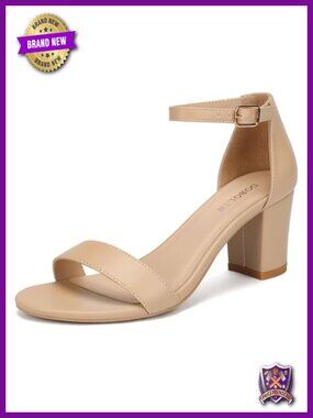 Heeled Sandals Open Toe Ankle Strap Chunky Heels Dress Shoes